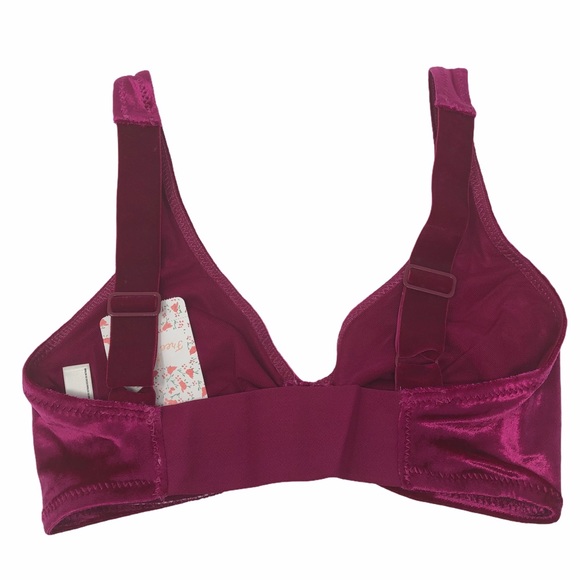 Free People Rhiannon Soft Bra in Red Berry XS - Picture 9 of 10